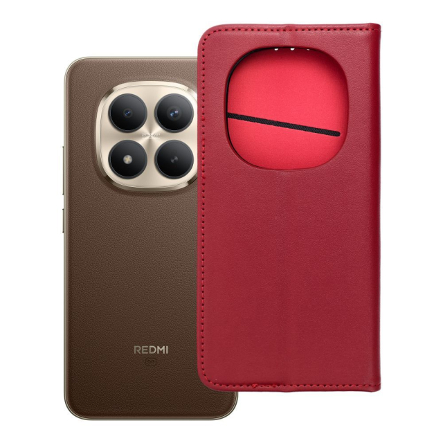 Otočné pouzdro pro Xiaomi Redmi NOTE 15 PRO PLUS 5G Smart PRO Book, kožené, vínové