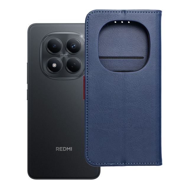 Otočné pouzdro pro Xiaomi Redmi NOTE 15 PRO Plus 5G Split Book v tmavě modré a červené barvě
