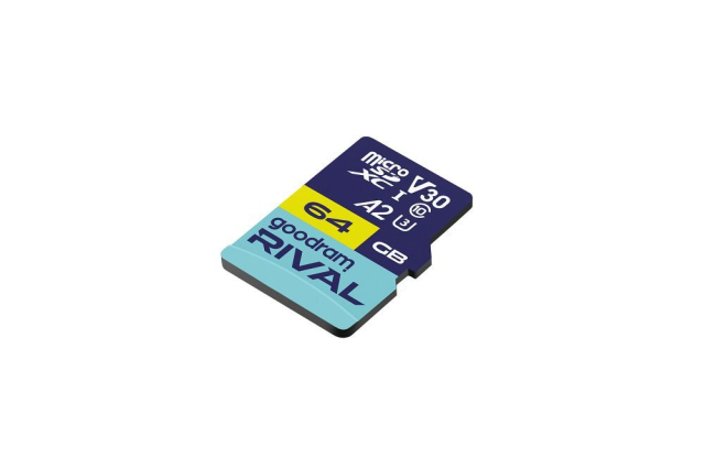 Paměťová karta GOODRAM RIVAL microSD 64 GB, 100 MB/s, třída 10, UHS-I, V30, A2 s adaptérem na SD