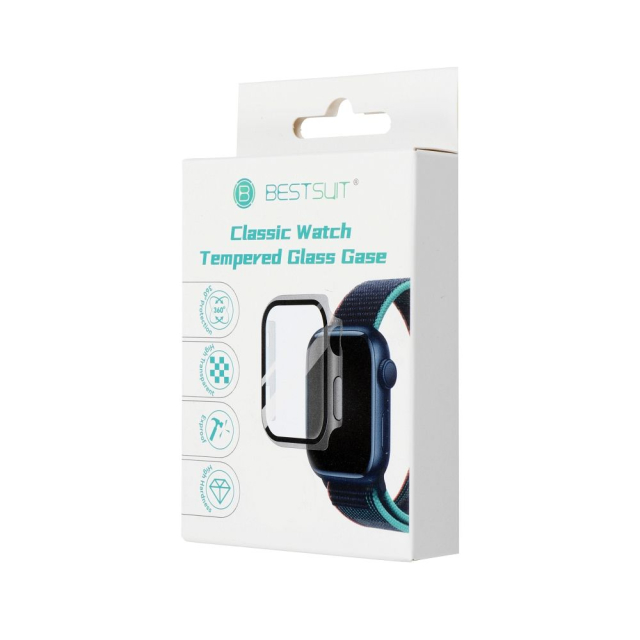 Pouzdro Bestsuit s hybridním sklem pro Apple Watch 10/11 42 mm – průhledné
