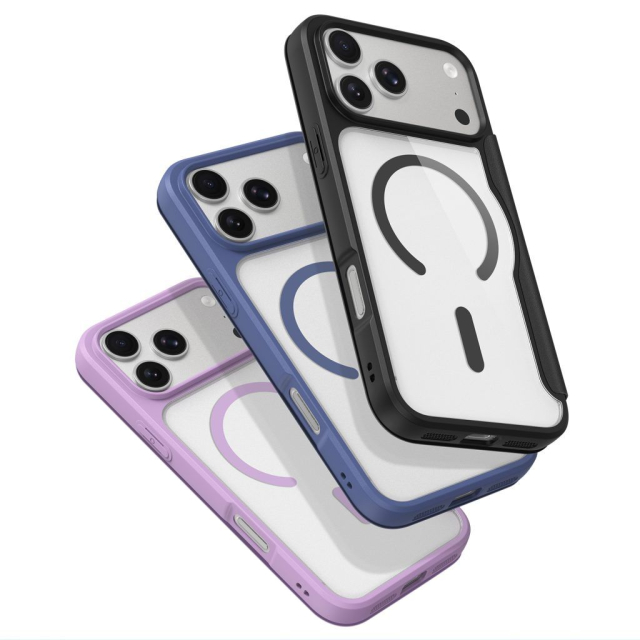 Pouzdro DUX DUCIS SKIN X PRO kompatibilní s MagSafe pro iPhone 18 Pro / 17 Pro (verze s otevřeným kroužkem), modré