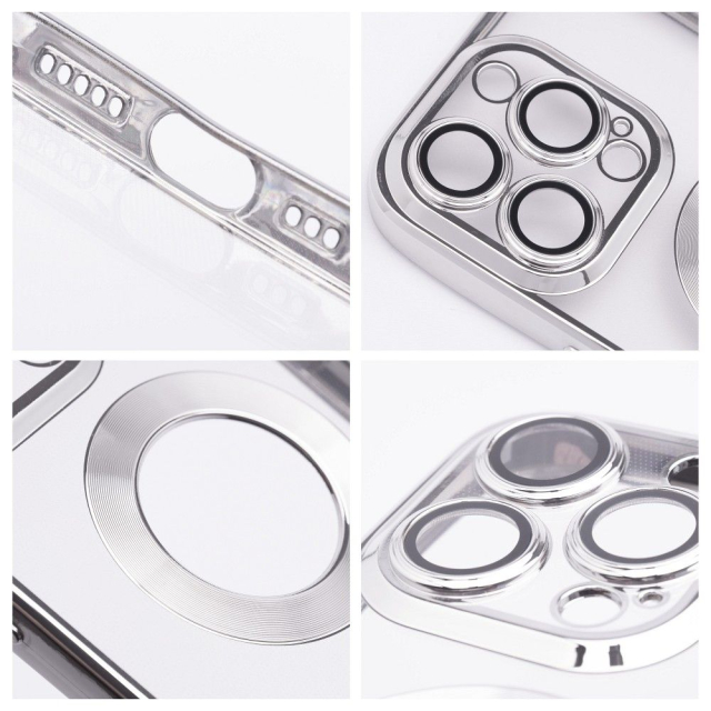 Pouzdro pro iPhone 17 AIR Glam, stříbrné