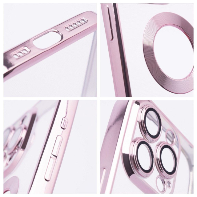 Pouzdro pro iPhone 17 AIR Glam v barvě pudrově růžové