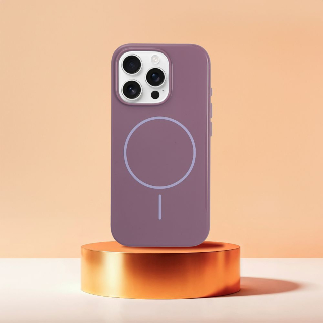 Pouzdro pro iPhone 17 AIR Glossy Mag Cover kompatibilní s MagSafe, fialové