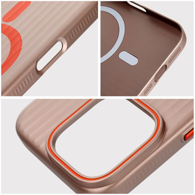Pouzdro pro iPhone 17 AIR Simply kompatibilní s MagSafe, titanová barva „desert“
