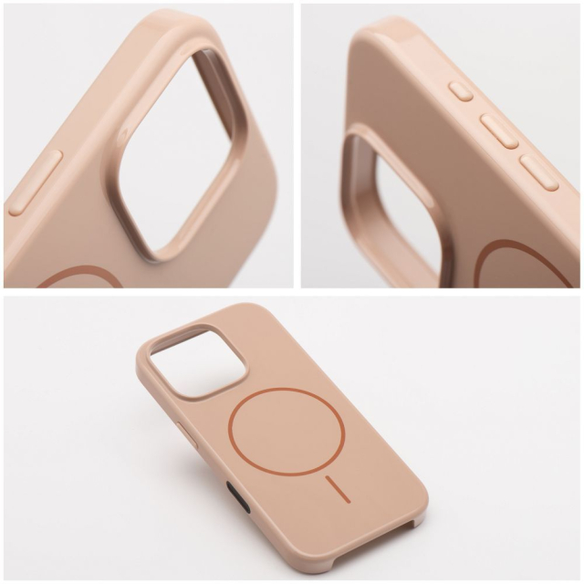Pouzdro pro iPhone 17 Glossy Mag Cover kompatibilní s MagSafe, barva desert gold