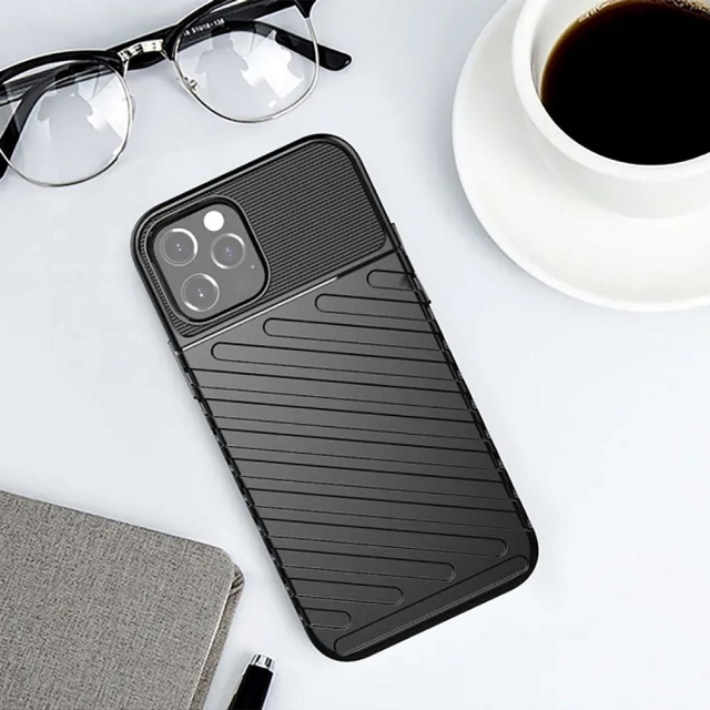Pouzdro pro iPhone 17 Pro / 18 Pro (nízký okraj fotoaparátu) – barva Thunder black
