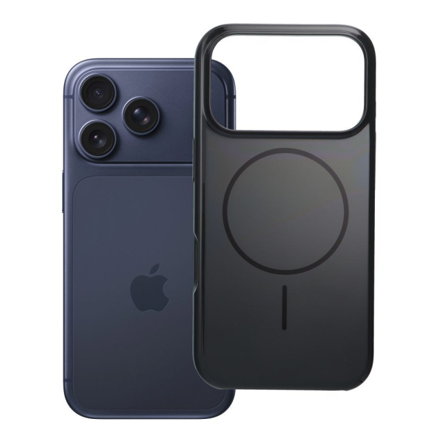 Pouzdro pro iPhone 17 Pro / 18 Pro (nízký okraj fotoaparátu) – lesklé pouzdro Mag Cover kompatibilní s MagSafe, černé