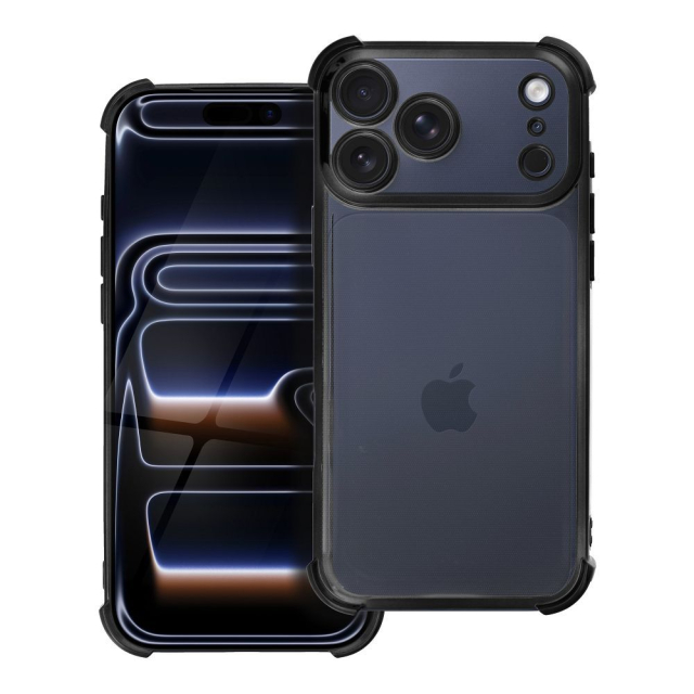 Pouzdro pro iPhone 17 Pro Max / 18 Pro Max (nízký okraj fotoaparátu) Antishock Electro, černé