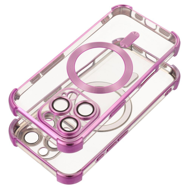 Pouzdro pro iPhone 17 Pro Max / 18 Pro Max (nízký okraj fotoaparátu) Antishock Electro kompatibilní s MagSafe, fialové