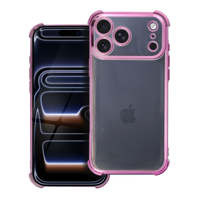 Pouzdro pro iPhone 17 Pro Max / 18 Pro Max (nízký okraj pro fotoaparát) Antishock, barva Electro purple