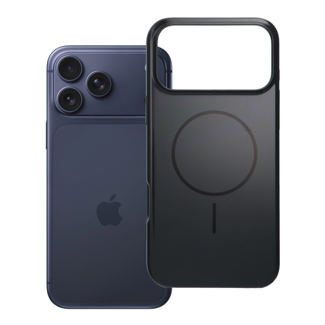 Pouzdro pro iPhone 17 Pro Max / 18 Pro Max (nízký okraj pro fotoaparát) – lesklé pouzdro Mag Cover kompatibilní s MagSafe, černé