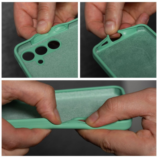 Pouzdro pro Xiaomi Redmi Note 15 PRO 5G, silikonové, 2 mm (ochrana fotoaparátu), barva mint