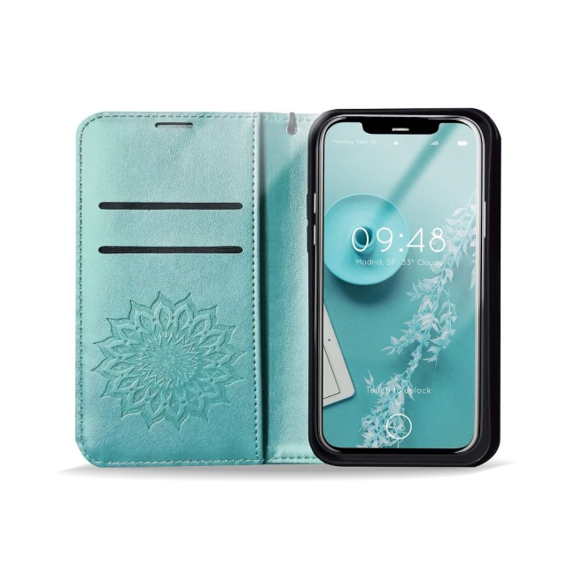 Pouzdro typu flip pro Samsung A52 5G / A52 LTE (4G) / A52s 5G Mezzo Book, mandala green