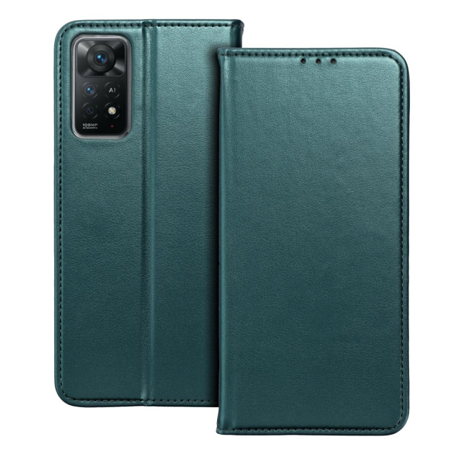 Pouzdro typu flip pro Xiaomi Redmi 17 4G / 17 5G EU Smart Magneto, tmavě zelené