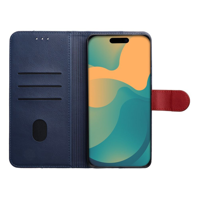 Pouzdro typu „flip“ pro Xiaomi Redmi 17 4G / 17 5G EU Split Book, tmavě modré a červené