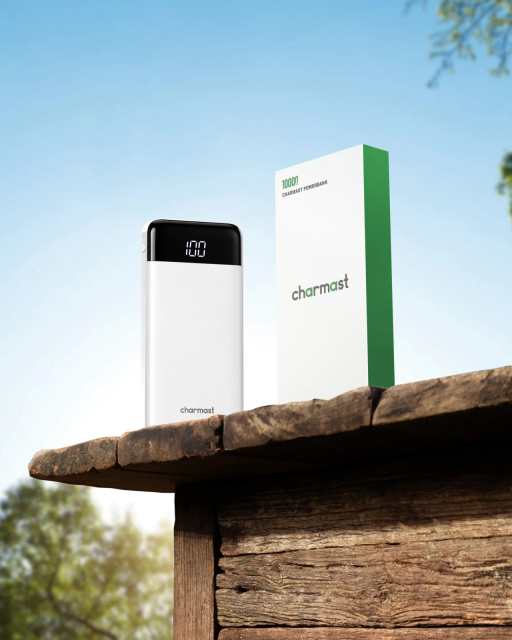 Powerbanka Charmast W1148 5 V, 3 A, 10 000 mAh s integrovanými kabely USB-A / USB-C / Lightning / Micro USB, bílá