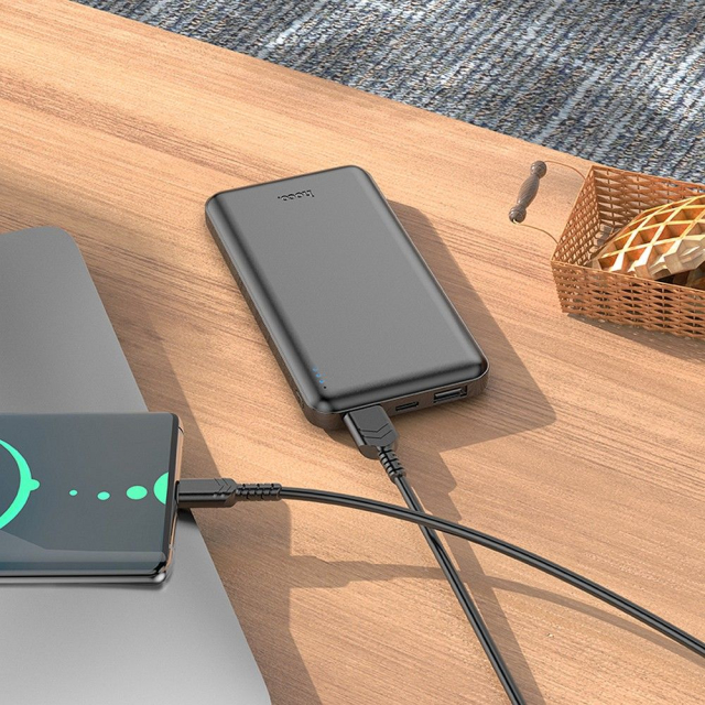 Powerbanka Hoco 10 000 mAh 2,1 A J100 černá