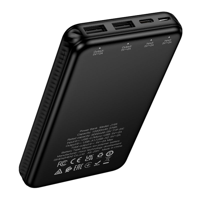 Powerbanka Hoco 10 000 mAh 2 A J165 černá