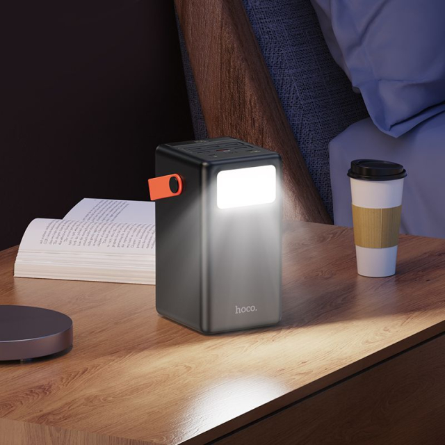 Powerbanka Hoco 100 000 mAh QC PD 2,4 A 22,5 W s vestavěným světlem J142 černá