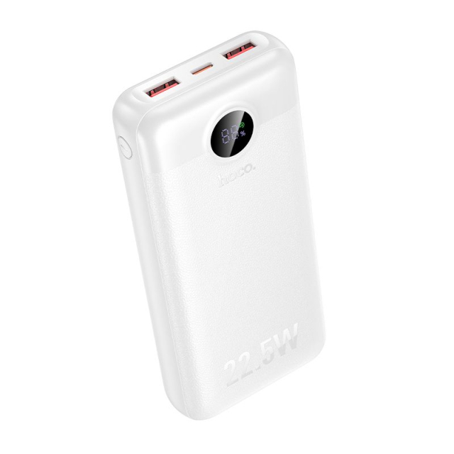 Powerbanka Hoco 20 000 mAh QC 22,5 W + PD 20 W LED J172A bílá