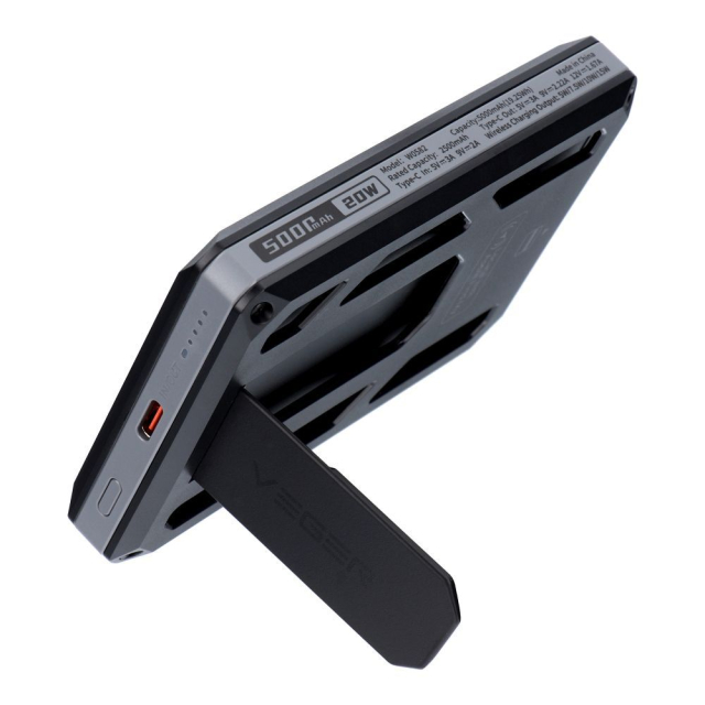 Powerbanka Veger Wallet Tracker W0582 MFi PD 20 W 5000 mAh černá