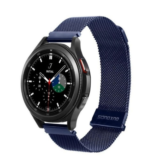 Řemínek DUX DUCIS MILANESE z nerezové oceli s magnetickým zapínáním, 20 mm, modrý