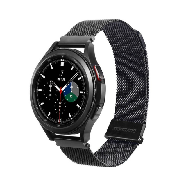 Řemínek DUX DUCIS MILANESE z nerezové oceli s magnetickým zapínáním, 22 mm, černý