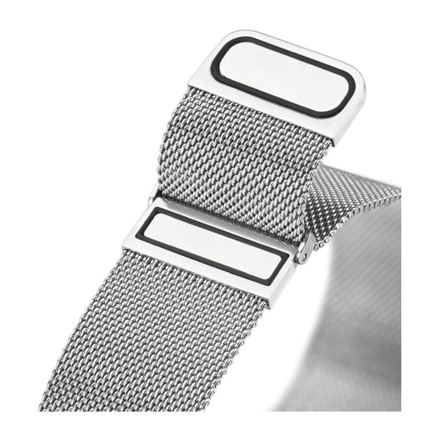 Řemínek DUX DUCIS MILANESE z nerezové oceli s magnetickým zapínáním, 47 mm, stříbrný