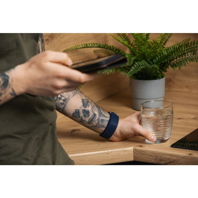 Řemínek k hodinkám Samsung Galaxy Watch Forcell F-Design FS05 z polyesterových vláken s přezkou, 22 mm, zelený