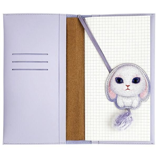 Sada NIMMY 2 v 1: zápisník + pero BIG EYED PET 2.0 – králík, fialová