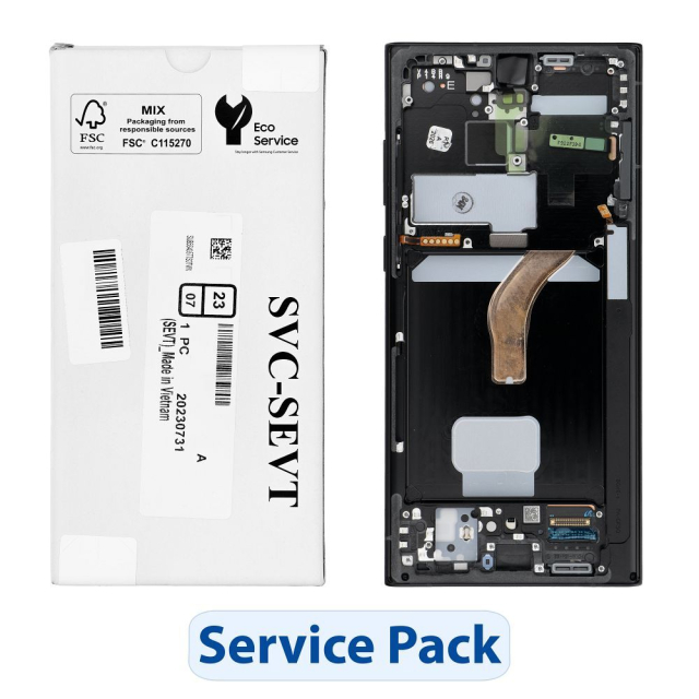 Servisní sada pro LCD displej SAMSUNG S22 Ultra S908 Graphite GH82-27488E