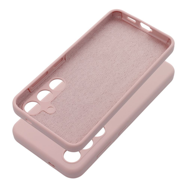 Silikonové pouzdro pro Samsung S25 FE, tloušťka 2 mm (ochrana fotoaparátu), barva pudrově růžová