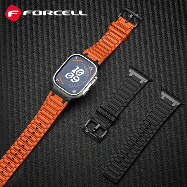 Silikonový řemínek k hodinkám Apple Watch Forcell F-Design FA06 s otvory pro průměry 38 / 40 / 41 mm, modrý