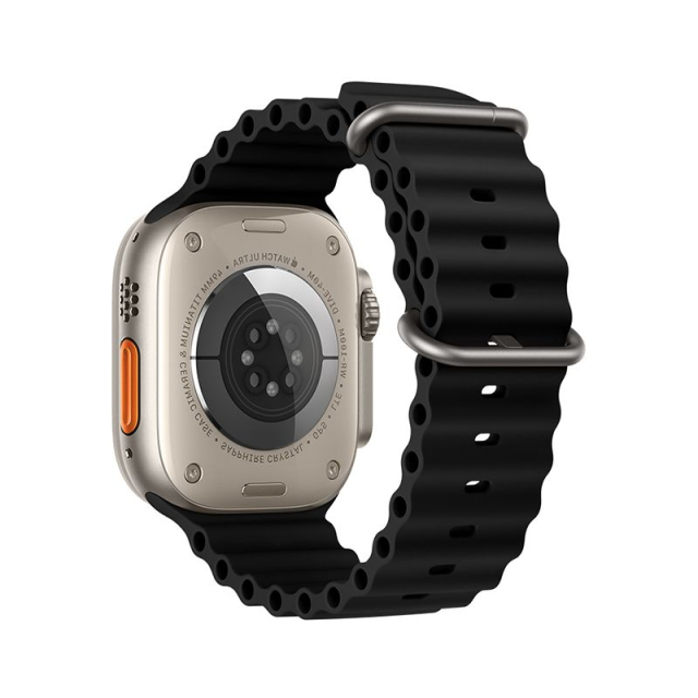 Silikonový řemínek k hodinkám Apple Watch Forcell F-Design FA12 s otvory pro 38 / 40 / 41 mm, černý