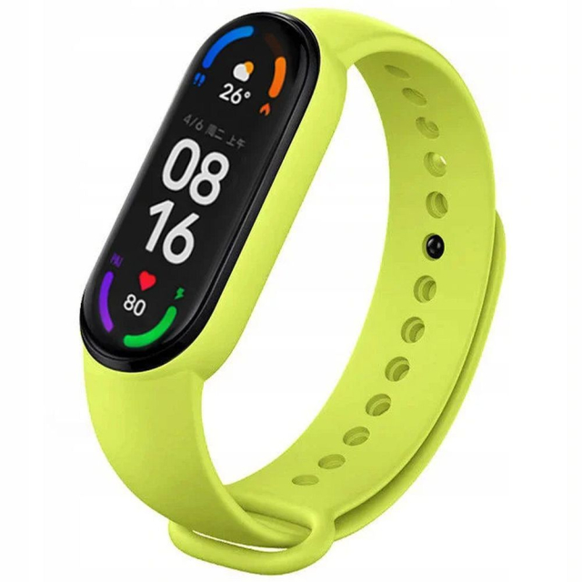 Silikonový řemínek pro XIAOMI Mi Band 5 / 6 / 7, zelený (05)