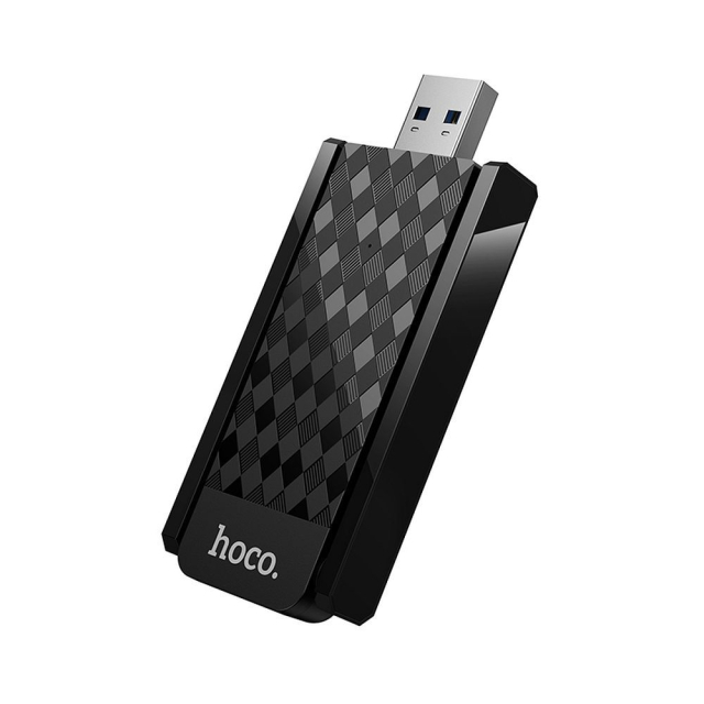 Síťová karta WiFi 6 USB A (2 antény) Hoco HI34 černá