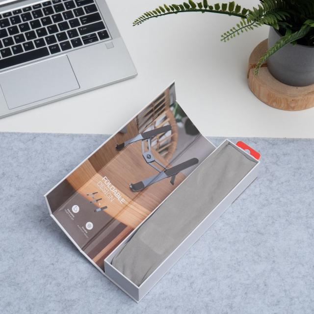 Skládací stojan na stůl pro notebook / tablet Forcell F-Grip Fold Stand H Pro, šedý