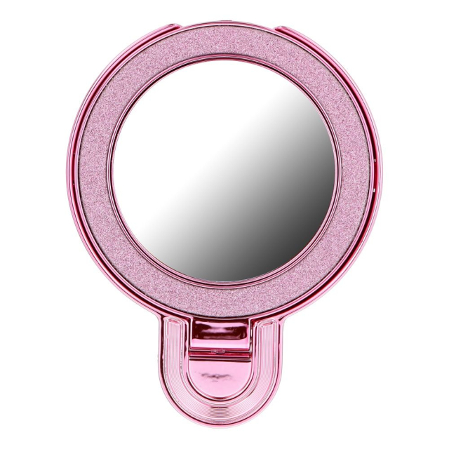 Stojan na telefon CIRCLE MIRROR – samolepicí – růžový