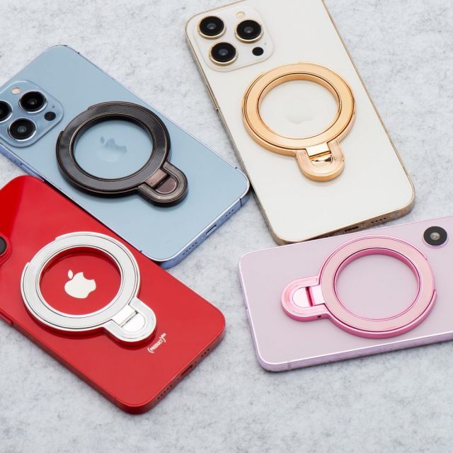 Stojan na telefon CIRCLE – samolepicí – růžový