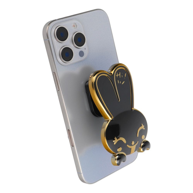 Stojan na telefon RABBIT – samolepicí – černý