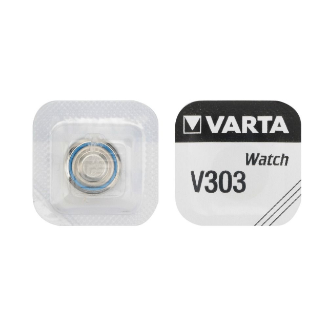 Stříbrná baterie VARTA V303 (SR44), 1 ks