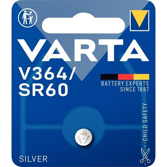 Stříbrná baterie VARTA V364 (typ SR60) 1 ks
