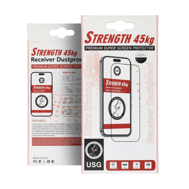 Tvrzené sklo ULTRA STRONG 45 kg pro iPhone 16 Pro / 17 / 18