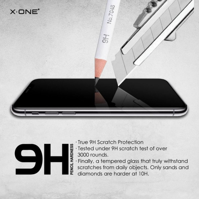 Tvrzené sklo X-ONE – pro iPhone X/Xs, 3D celoplošná ochrana, černá