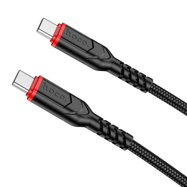 USB-C na USB-C Hoco PD QC 3 A 60 W 1 m X59 černý