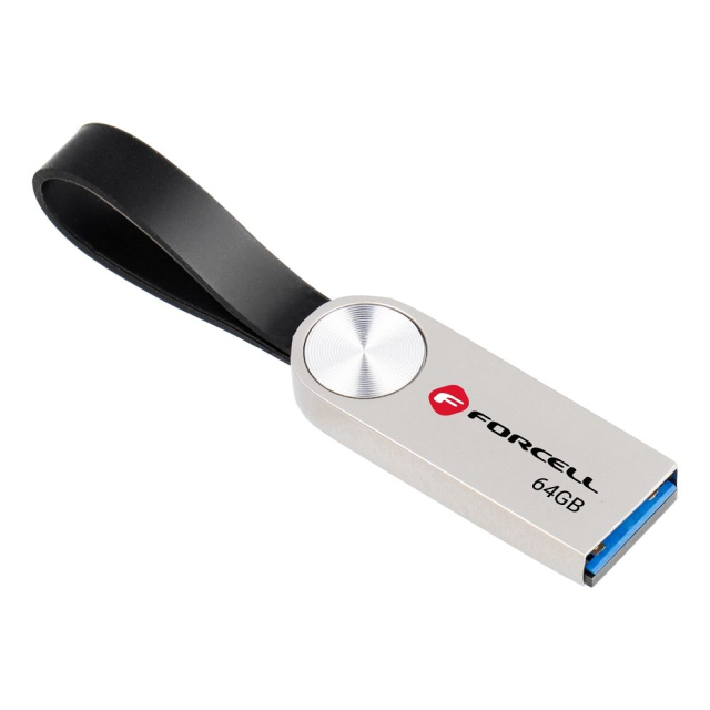 USB flash disk 64 GB USB 3.2 Gen 1 (USB A) Forcell F-Data Metal stříbrný