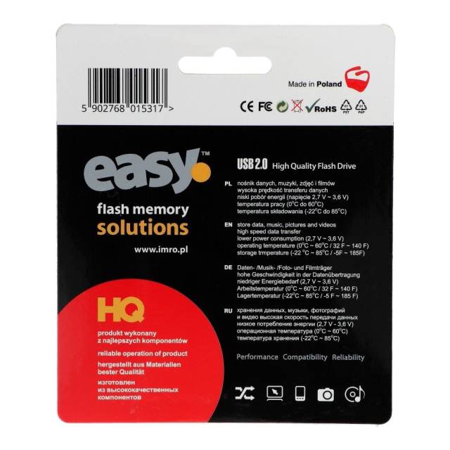 USB flash disk IMRO EASY (ECO) 128 GB, USB 2.0
