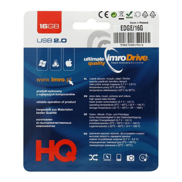 USB flash disk IMRO EDGE 16 GB USB 2.0
