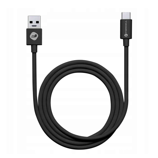 USB kabel A na USB C Forcell F-Energy 2,1 A Tube 1 m C319 černý